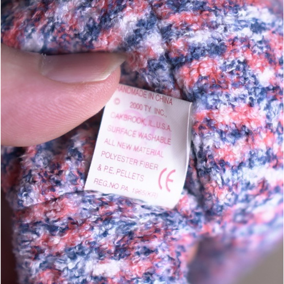 VTG TY Bennie Babies 2000 Collectible Retired Patriotic Rainbow Plush 8.5" NWT - Picture 8 of 10